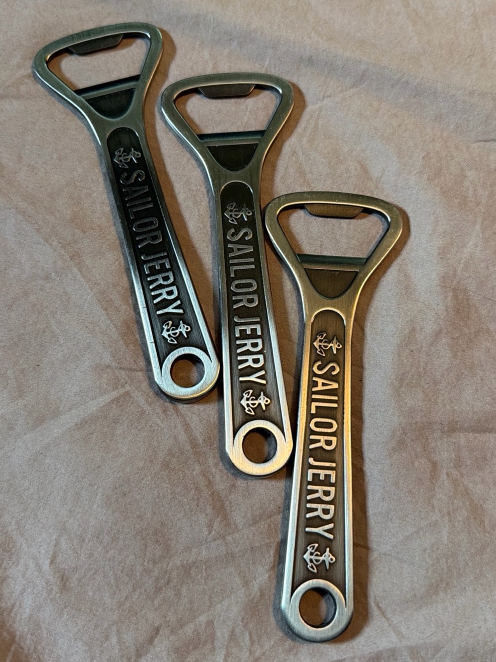 Set of 3 Steel Sailor Jerry Bottle Openers
